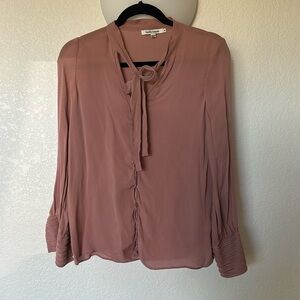 Worn twice Haute Hippie blush blouse medium